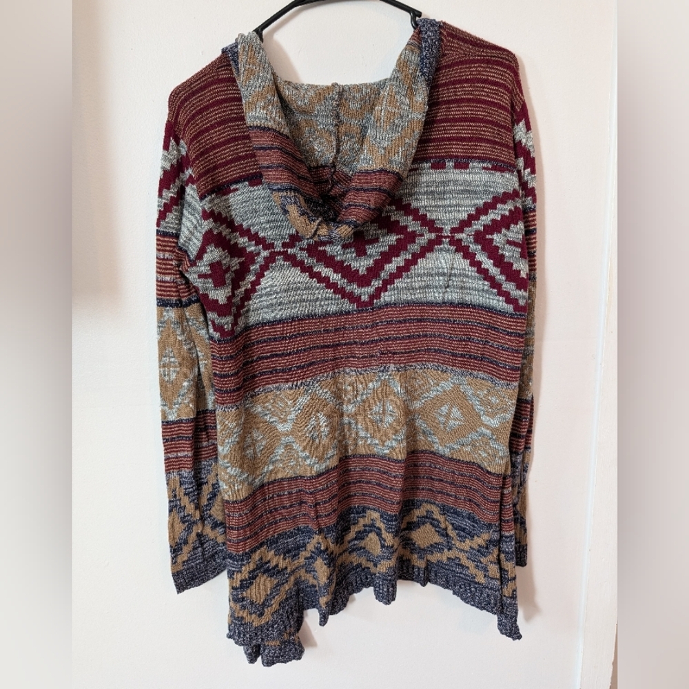 3 for $12 Clearance Charlotte Russe Open Front Hooded Sweater - Picture 3 of 3